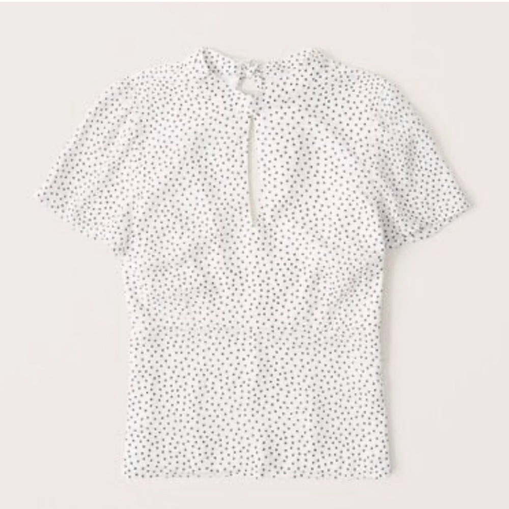 Abercrombie & Fitch White Polka Dot Blouse